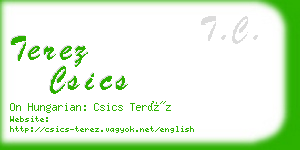 terez csics business card